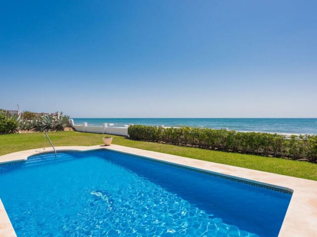 Marbella Beachfront first line is a villa with privet swimming pool and access to the sea in a beautiful place on costa del Sol.