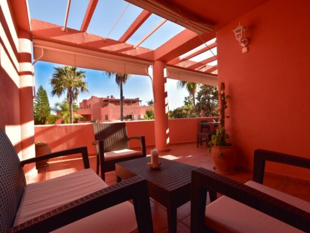 Cheap offer beach front 1st line beach complex apartment perfect family holidays with beach access in Marbella