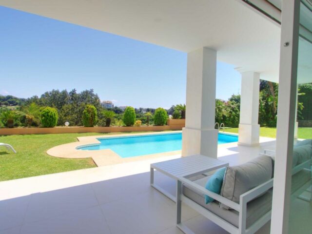 Unique luxury family villa is for low price rent in Marbella next to local beaches with privat swimming pool